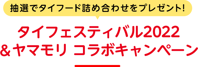 タイフェスティバル2022
                            ×ヤマモリ コラボキャンペーン
