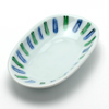 青緑線文小判小皿・豆皿